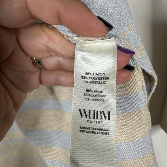 NWT White House Black Market Long Sleeve Colorblock Coatigan Gray Irish XL Cardi - Picture 4 of 8